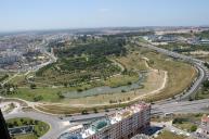 Vista aérea do Parque da Paz, Feijó.
