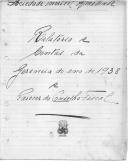 Relatório de Contas, 1938.