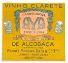 Rótulo de vinho clarete de Alcobaça Panificadora Aya.
