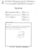 Registo de faxes e correspondência expedida.