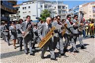 Banda da Sociedade Filarmónica União Artística Piedense (SFUAP) nas celebrações do 25 de abril.