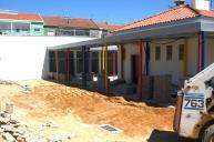 Obras de construção do Jardim de Infância da Escola Básica do Primeiro Ciclo n.º 1 do Feijó.  