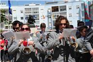 Banda da Sociedade Filarmónica União Artística Piedense (SFUAP) nas celebrações do 25 de abril em Almada.