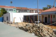 Obras de construção do Jardim de Infância da Escola Básica do Primeiro Ciclo n.º 1 do Feijó.  