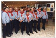 Grupo de cante alentejano na inauguração da exposição "Fernando Lopes-Graça: Marchas, Danças e Canções" na Oficina da Cultura.