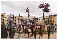 Largada de balões na cerimónia de homenagem aos Perseguidos na Praça MFA, Almada.