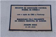 Placa identificativa da Associação Cultural Manuel da Fonseca.