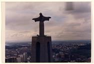 Vista aérea sobre o Cristo Rei.