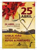 Cartaz de comemoração do 25 de abril de 2018. 