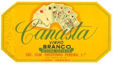 Rótulo de vinho branco reserva superior Canasta.