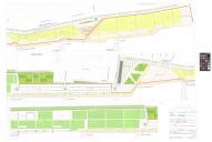 Planta do projeto de execução das praias urbanas, Costa de Caparica.