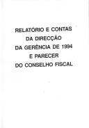 Relatório de Contas, 1994.