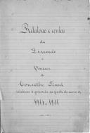 Relatório de Contas, 1910-1911.