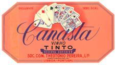 Rótulo de vinho tinto reserva superior Canasta.
