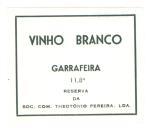 Rótulo de vinho branco Garrafeira.