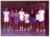 Equipa de Badmington do Ginásio Clube do Sul no ginásio da Escola Emídio Navarro.
