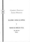 Relatório de Contas, 1984.