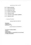 Registo dos serviços da Banda de Música.