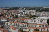 Vista aérea do Complexo Municipal dos Desportos Cidade de Almada, Feijó.