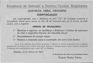 Convocatória da Assembleia Geral.