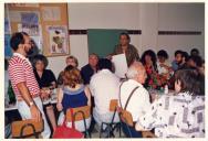 Convívio dos grupos participantes na Festa de Teatro.