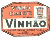 Rótulo de vinho clarete Ginjal Vinhão.