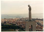 Vista aérea do Cristo Rei à Lisnave.