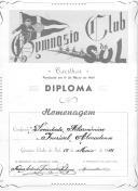 Diplomas de honra concedidos por várias entidades à Sociedade.