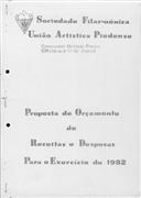 Proposta de orçamento de receitas e despesas.