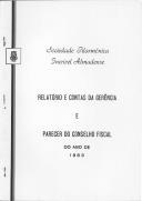 Relatório de Contas, 1983.