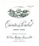 Rótulo de vinho tinto Quinta do Pombal.