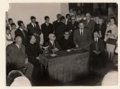 Homenagem a Monsenhor António Gonçalves Pedro: António Correia a discursar.