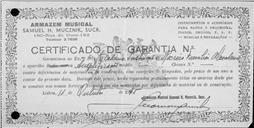 Certificado de garantia de amplificador.