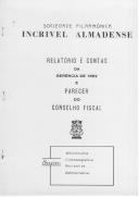 Relatório de Contas, 1967.