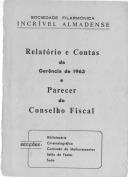 Relatório de Contas, 1963.