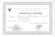 Diplomas de participação concedidos por várias entidades à Sociedade.