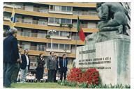 Cerimónia de homenagem no Monumento aos Perseguidos, Praça do MFA.