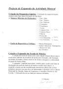 Projeto de expansão da atividade musical.
