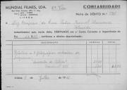 Registos de alterações na conta corrente da Sociedade com a Mundial Filmes, Lda.