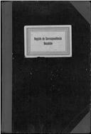 Livro de registo de correspondência recebida.