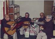 Fotografias de sessões culturais, na biblioteca da Sociedade.