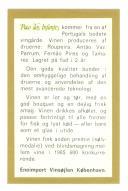 Contrarrótulo de vinho Paço dos Infantes.