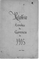 Relatório de Contas, 1915.