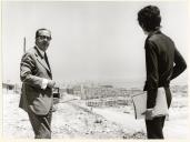 Visita do presidente da Câmara Municipal de Almada, Serafim Silveira Júnior, às obras de construção do Liceu Nacional de Almada, Pragal.