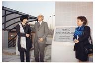 Cerimónia de inauguração da Praça José Saramago, no Pragal.