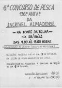 Folhetos e cartazes promocionais dos concursos de pesca.