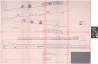 Cortes e alçados de conjunto do projeto de execução do 2.º terço da encosta sul do Plano Integrado de Almada, Monte de Caparica.