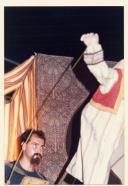 Cena da peça de teatro com marionetas  "Histórias de Hakim".