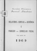 Relatório de Contas, 1969.