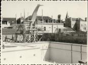 Fotografias da piscina da S.F.U.A.P. e do coreto, no jardim da Piedade.